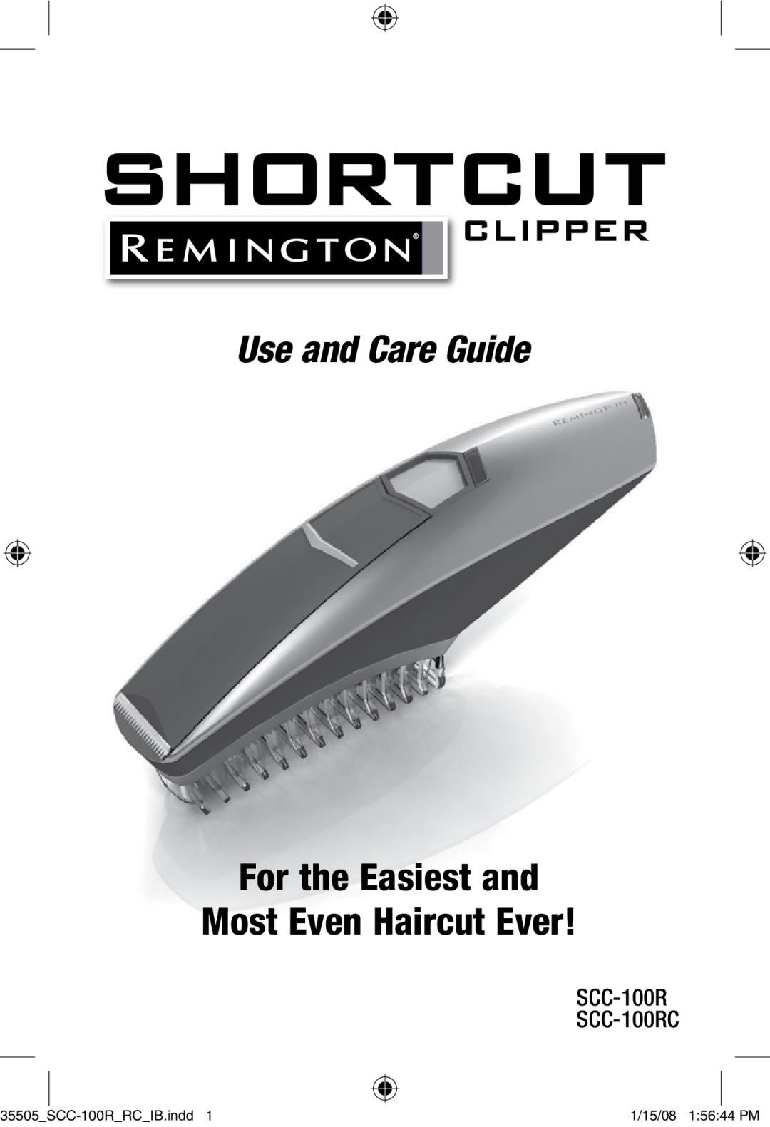 Remington SCC-100R manual Use and Care Guide 