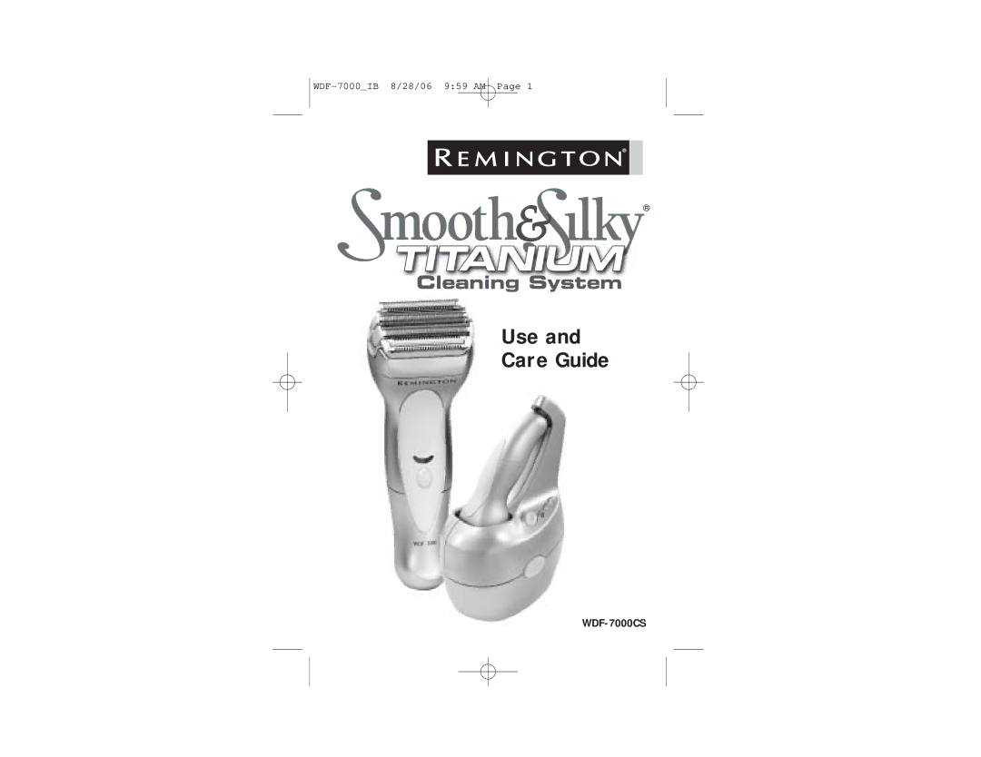 Remington shaver manual WDF-7000CS 