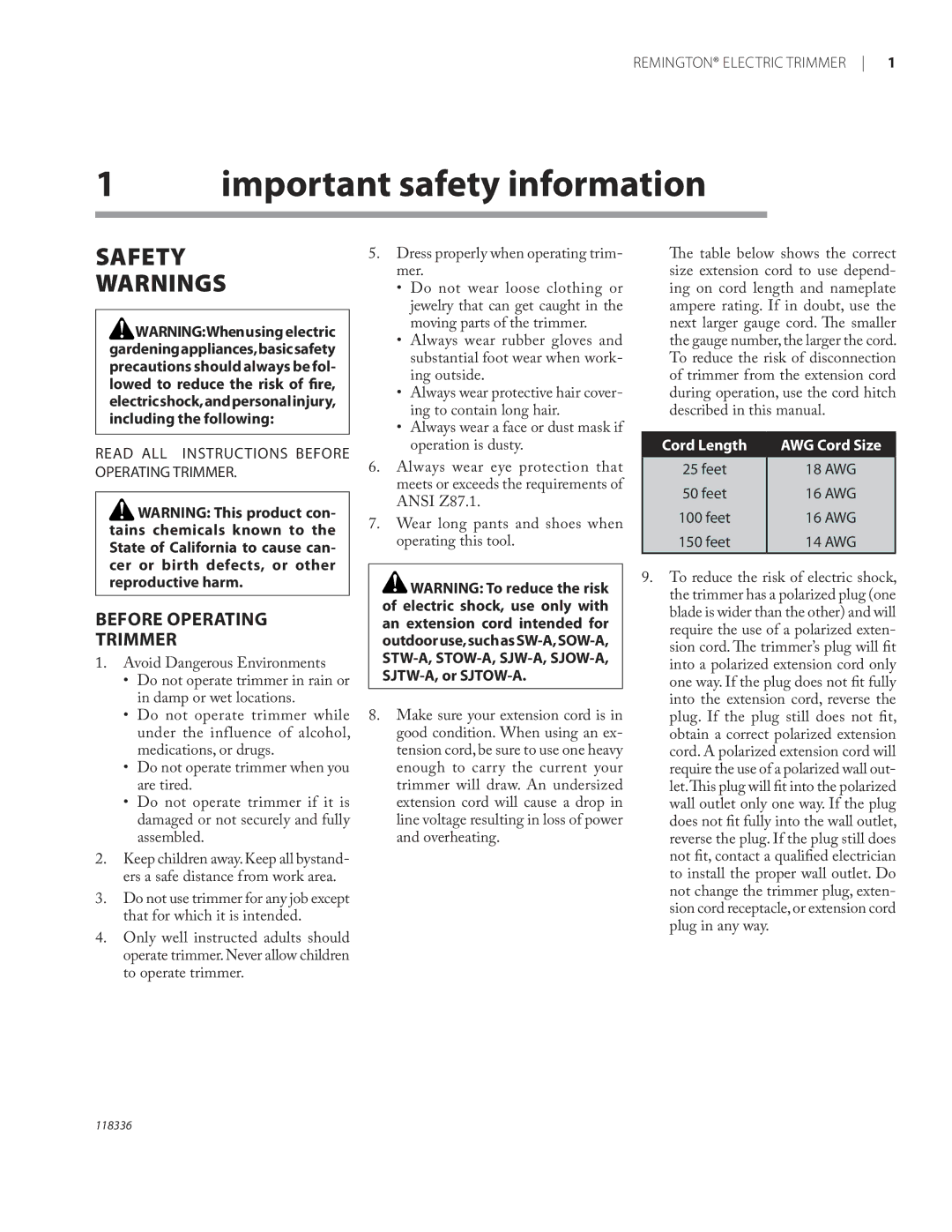 Remington ST3010A owner manual Important safety information, Safety 