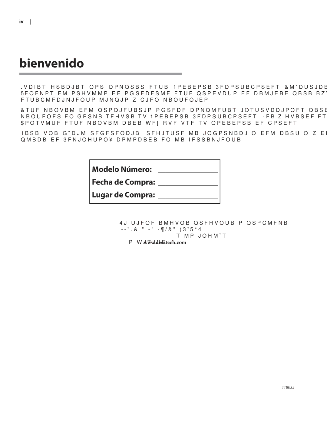 Remington ST3812B, ST4514B Bienvenido, Modelo Número Fecha de Compra Lugar de Compra, Si tiene alguna pregunta o problema 