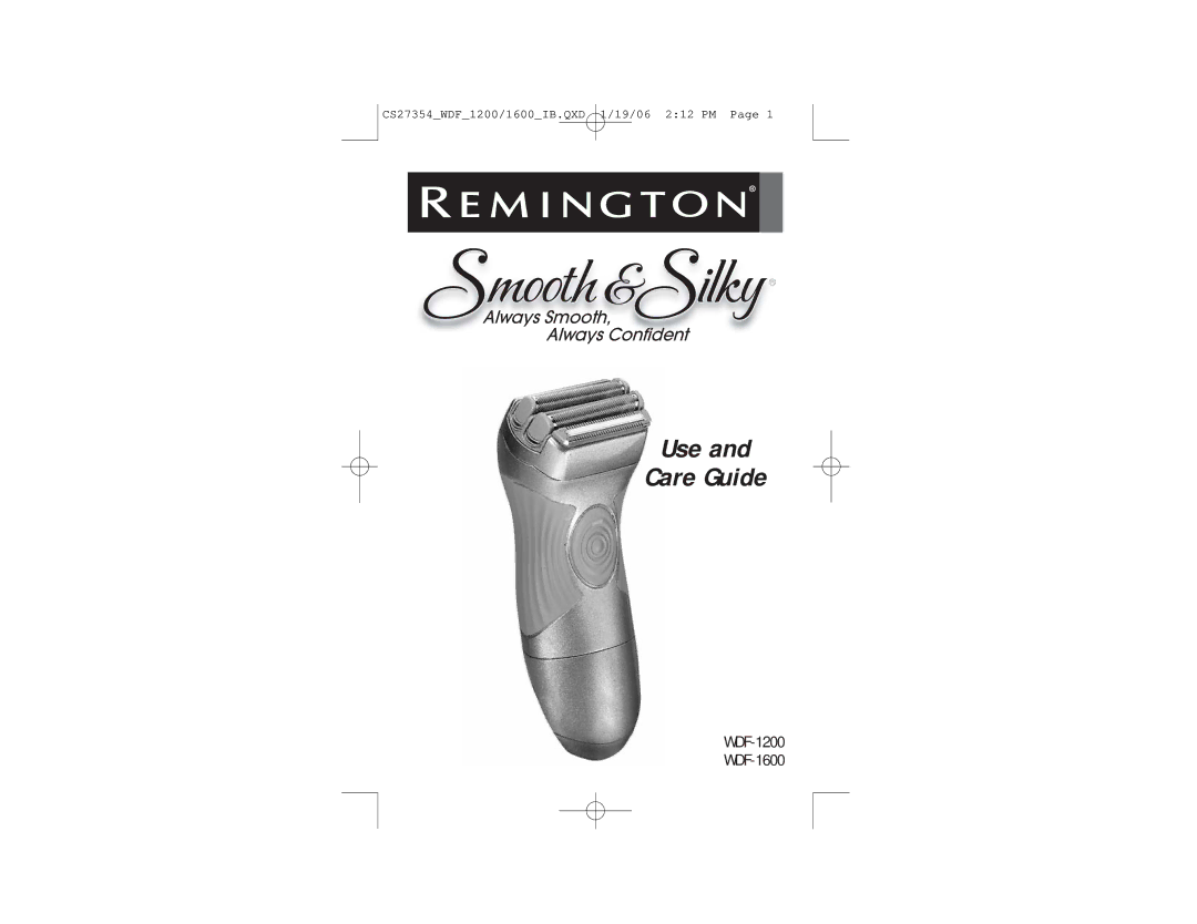 Remington WDF-1200, WDF-1600 manual Use Care Guide 