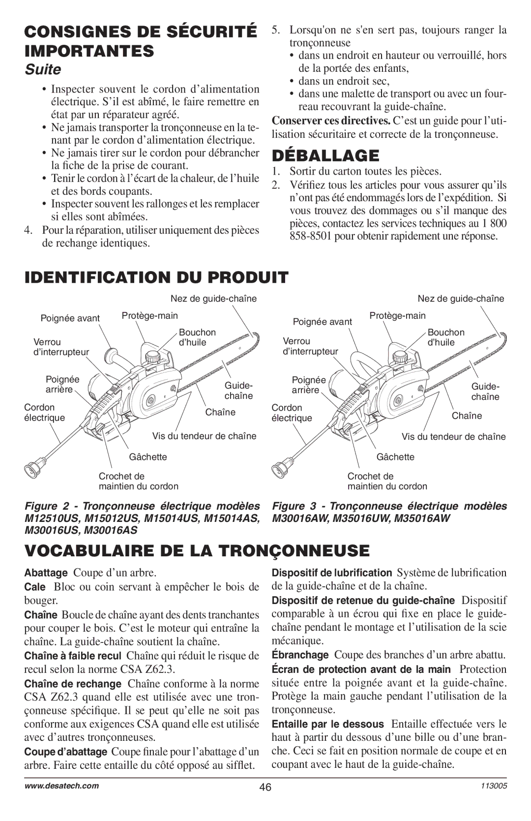 Remington M12510US, M15012US, M15014US, M15014AS, M30016US, M30016AS, M30016AW, M35016UW, M35016AW owner manual Déballage 