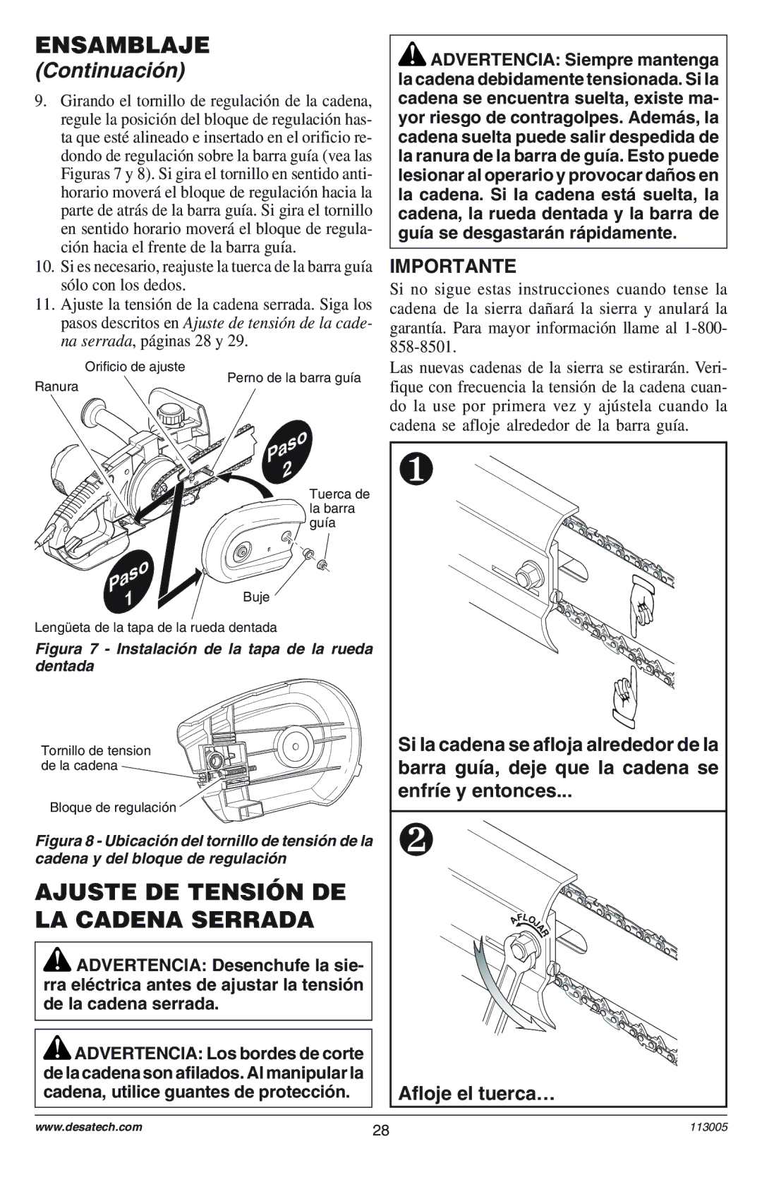 Remington M12510US, M15012US, M15014US, M15014AS, M30016US, M30016AS, M30016AW, M30016UW, M35016US, M35016AW Importante 