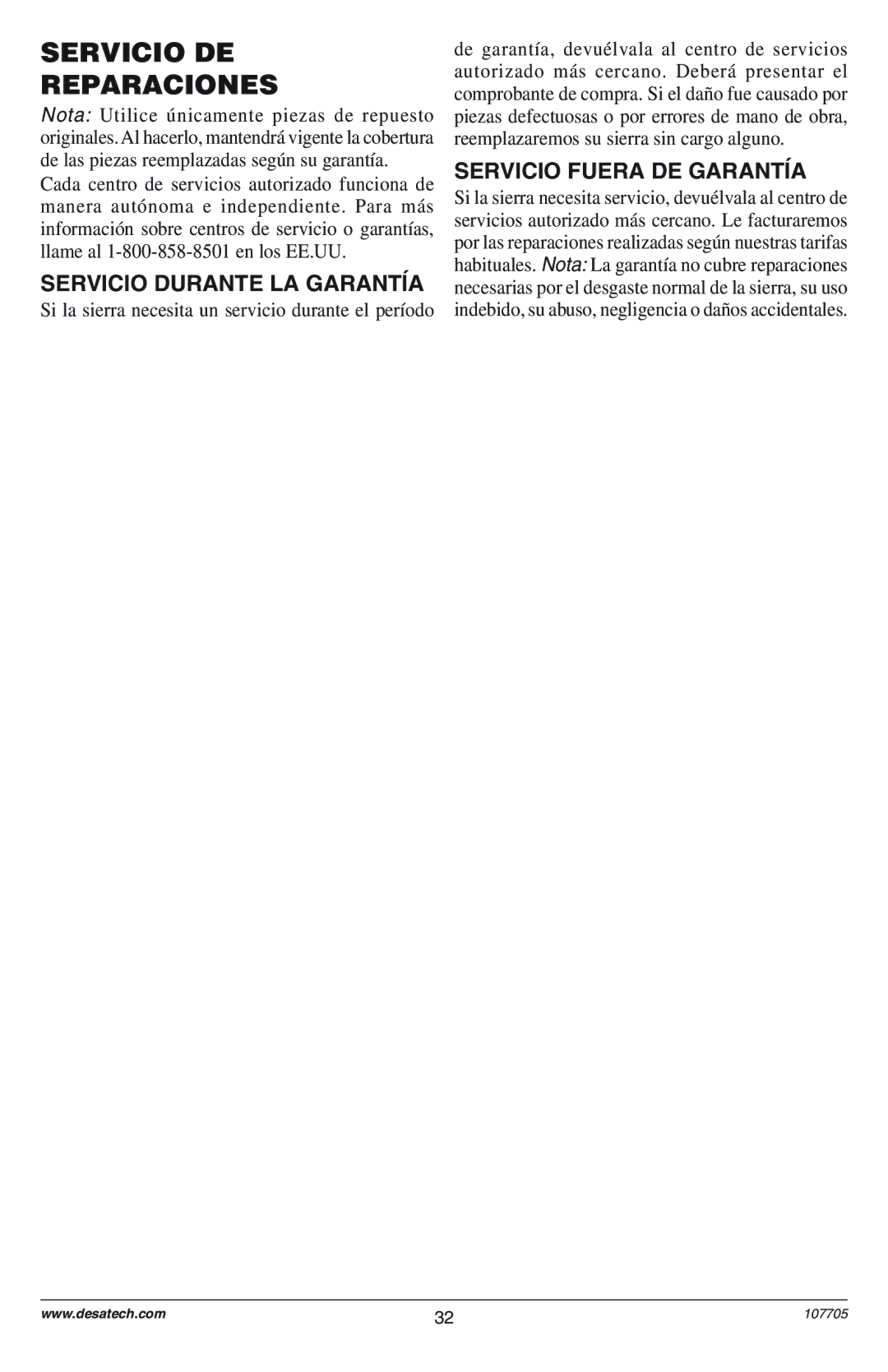 Remington EL-8: 107624-01, EL-8: 107624-02, EL-8: 107625-01, EL-8: 107625-02, EL-8: 111174-01 Servicio DE Reparaciones 