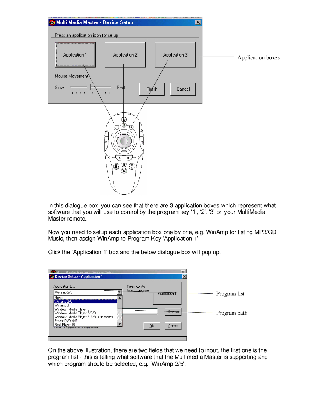 Remotec Multimedia Master Remote manual Application boxes 