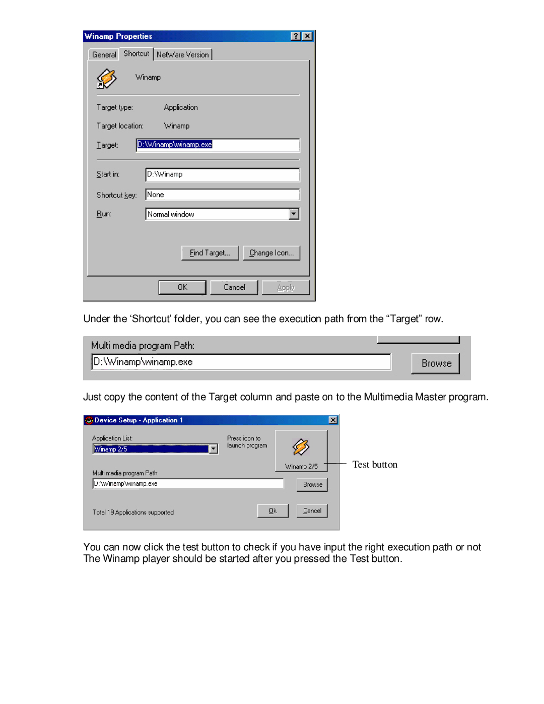 Remotec Multimedia Master Remote manual Test button 