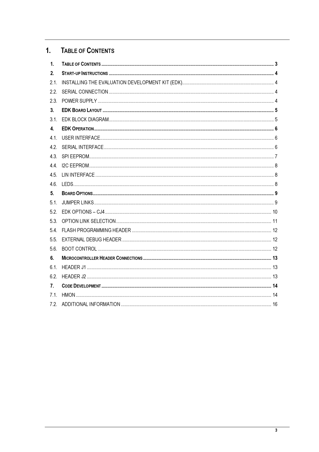 Renesas EDK3687 user manual Table of Contents 