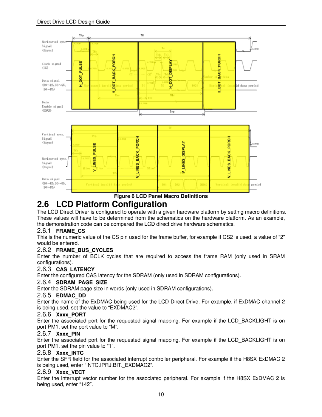 Renesas H8SX user manual LCD Platform Configuration 