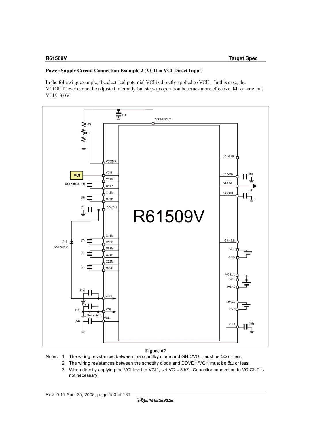 Renesas R61509V manual 