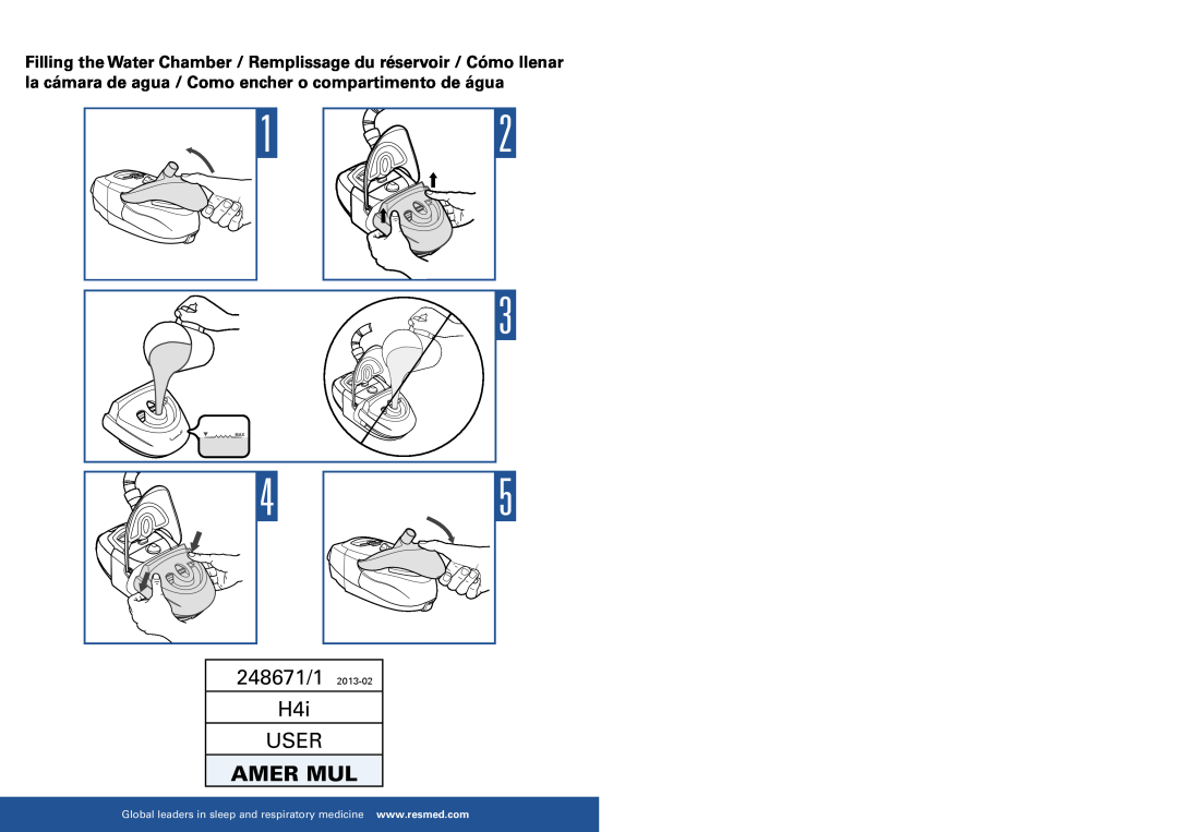 ResMed manual Amer Mul, 248671/1 H4i USER 