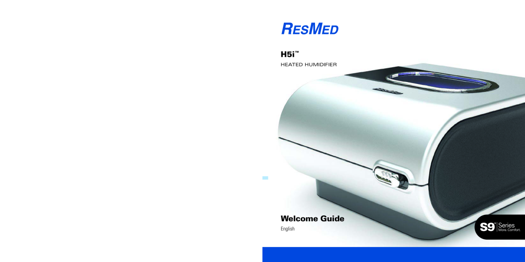 ResMed 368882/1 2012-11 H5i manual Welcome Guide, English, heated humidifier 