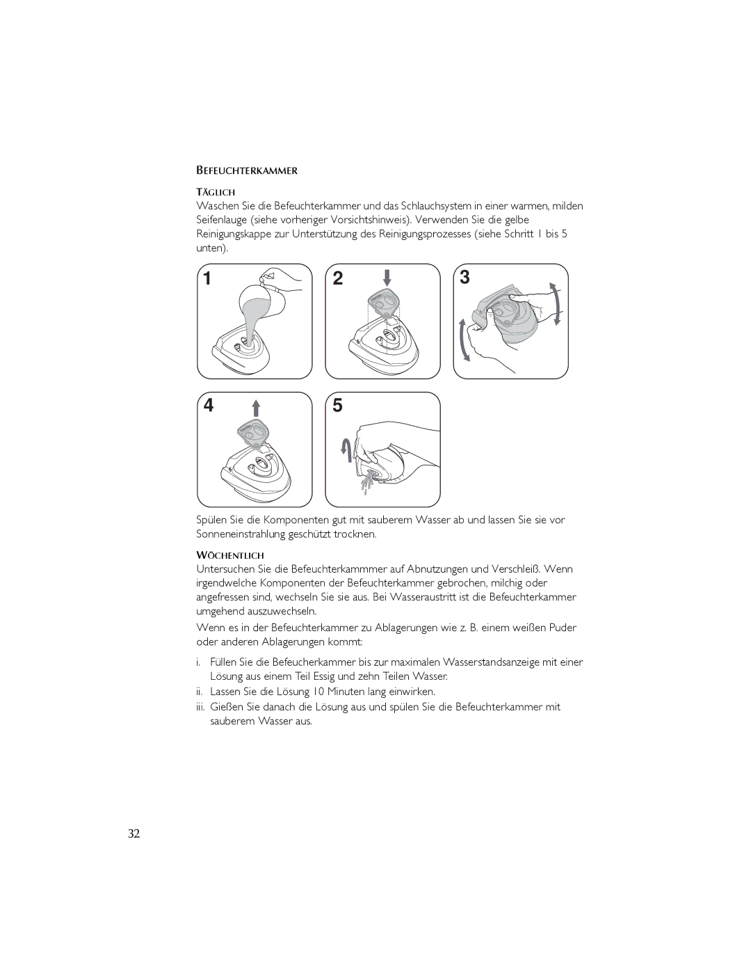 ResMed 3I user manual Befeuchterkammer 