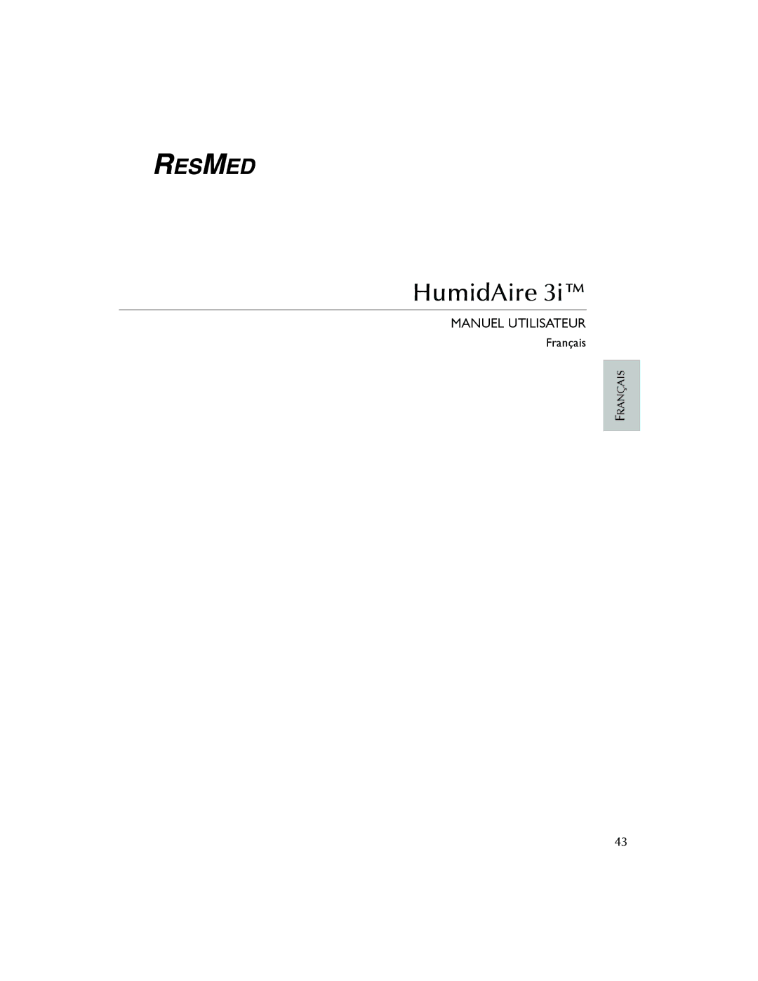 ResMed 3I user manual Manuel Utilisateur 