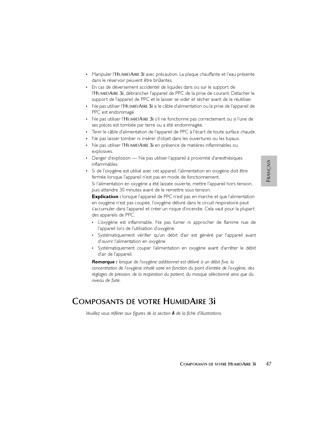 ResMed 3I user manual Composants DE Votre Humidaire 