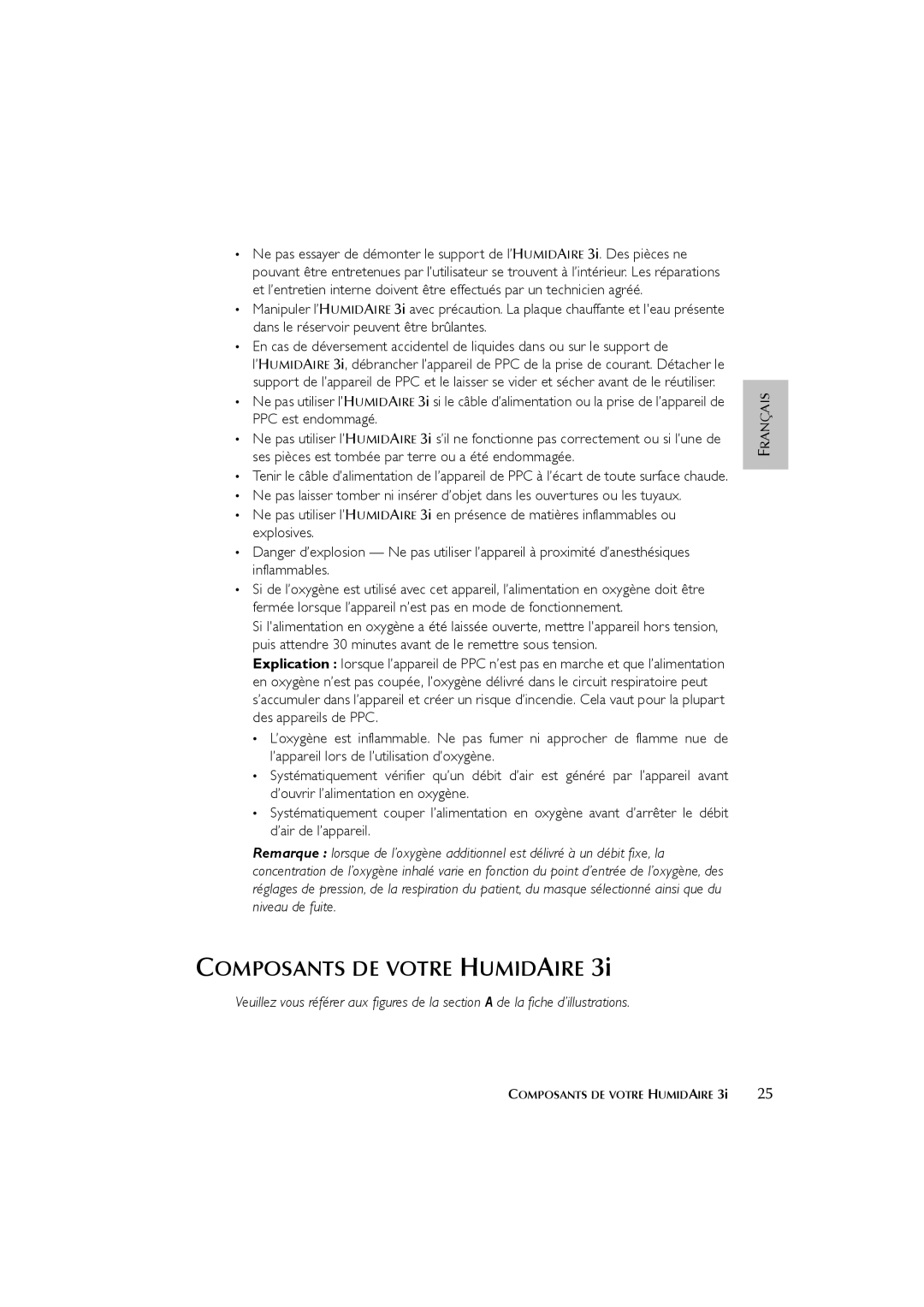 ResMed 3I user manual Composants DE Votre Humidaire 