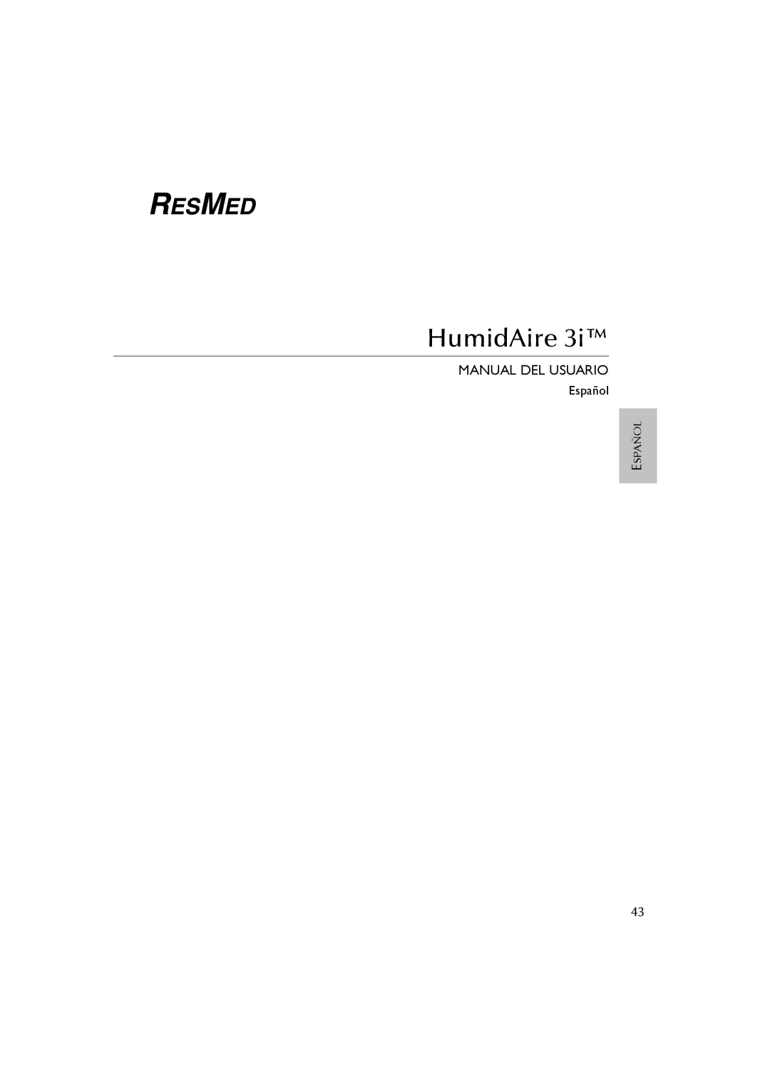 ResMed 3I user manual Manual DEL Usuario 