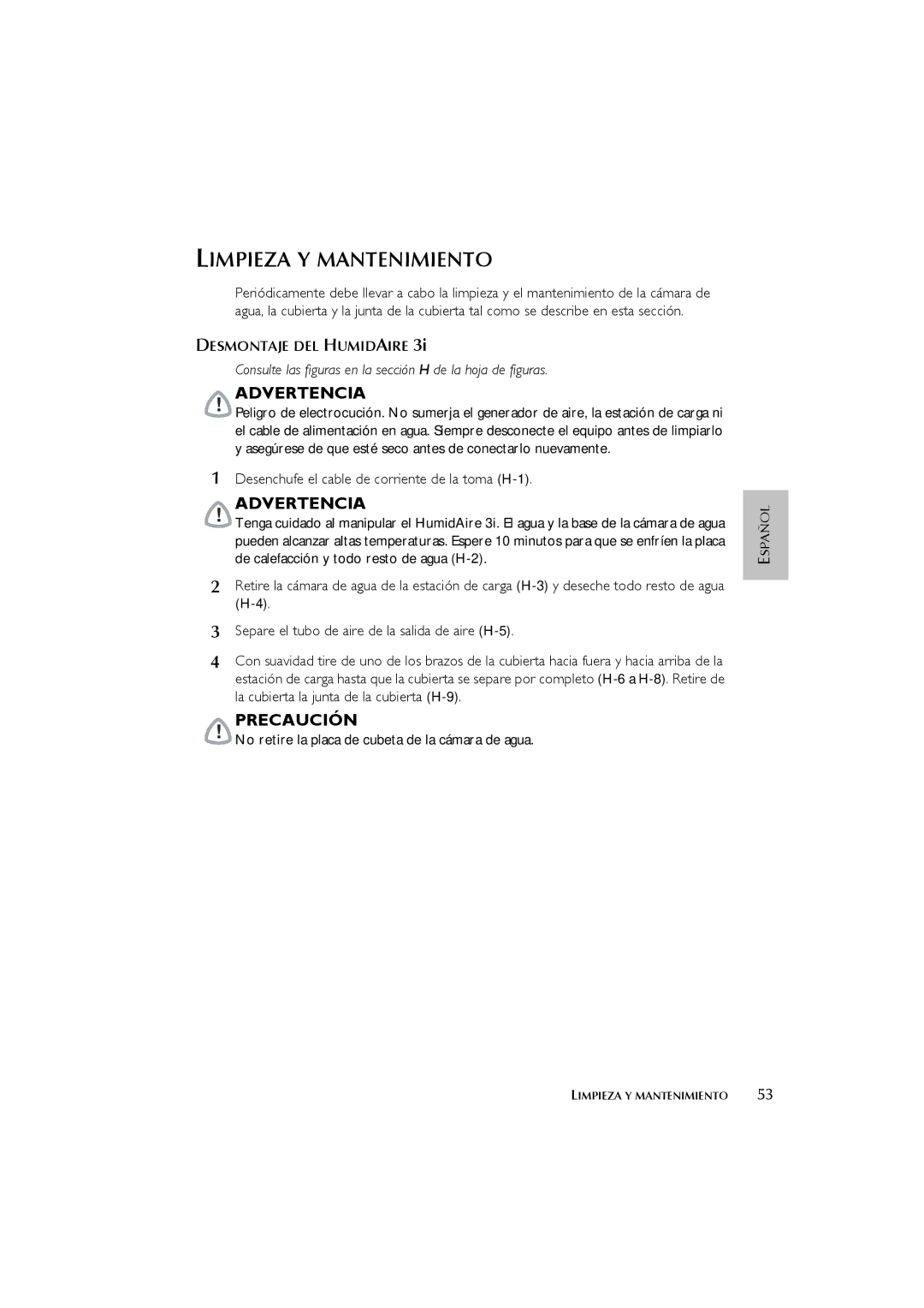 ResMed 3I user manual Limpieza Y Mantenimiento 