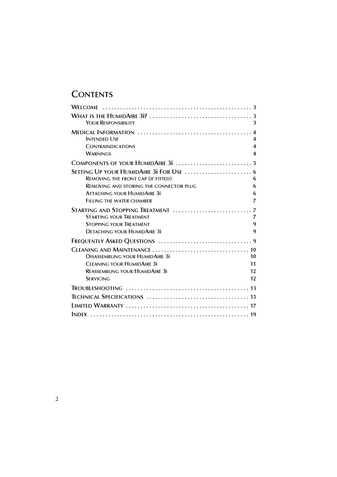 ResMed 3I user manual Contents 