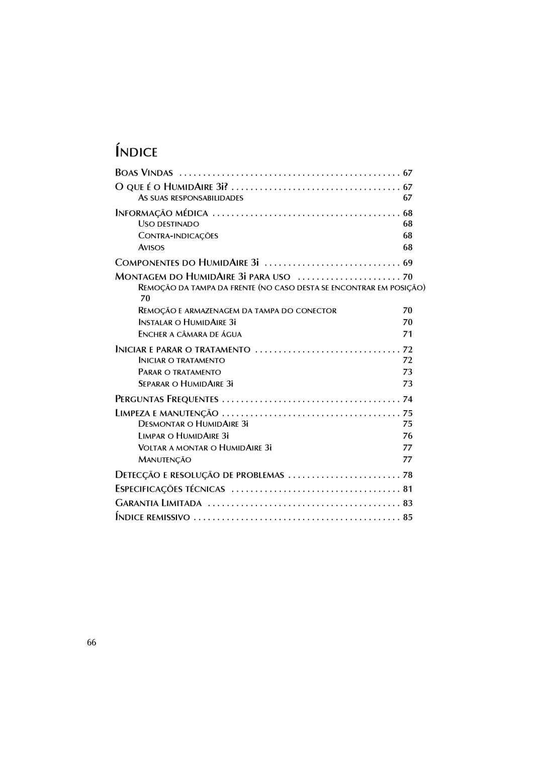 ResMed 3I Boas Vindas, Informação Médica, Iniciar E Parar O Tratamento, Perguntas Frequentes Limpeza E Manutenção 