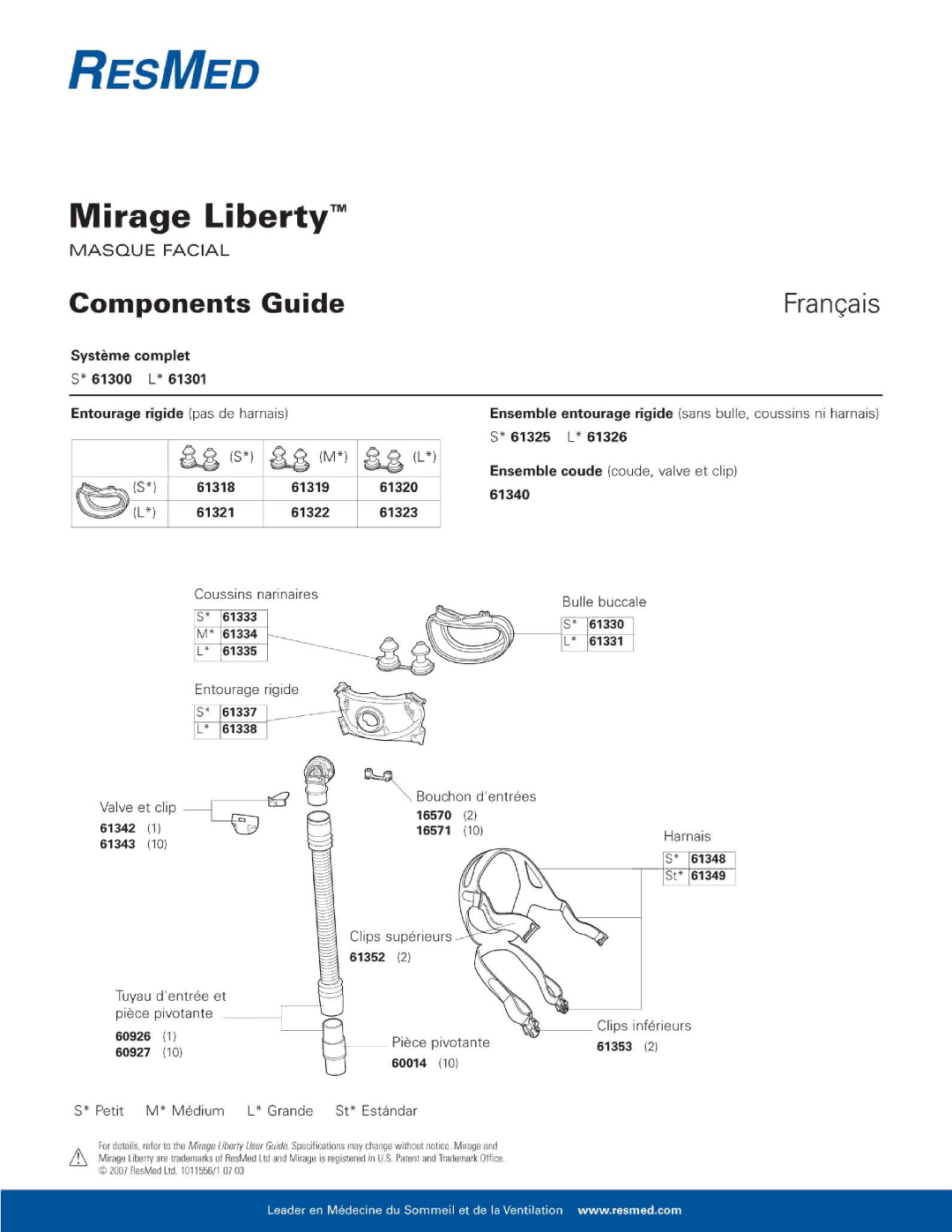 ResMed 61300 manual 