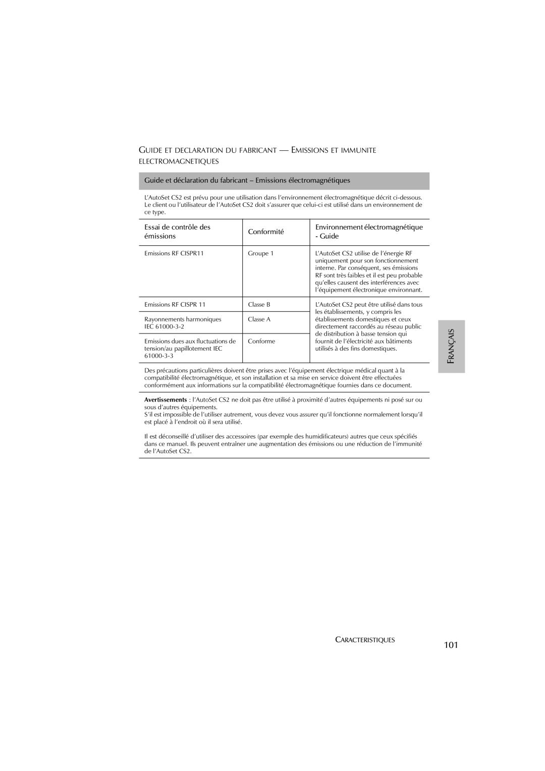 ResMed AutoSet CS 2 user manual 101 