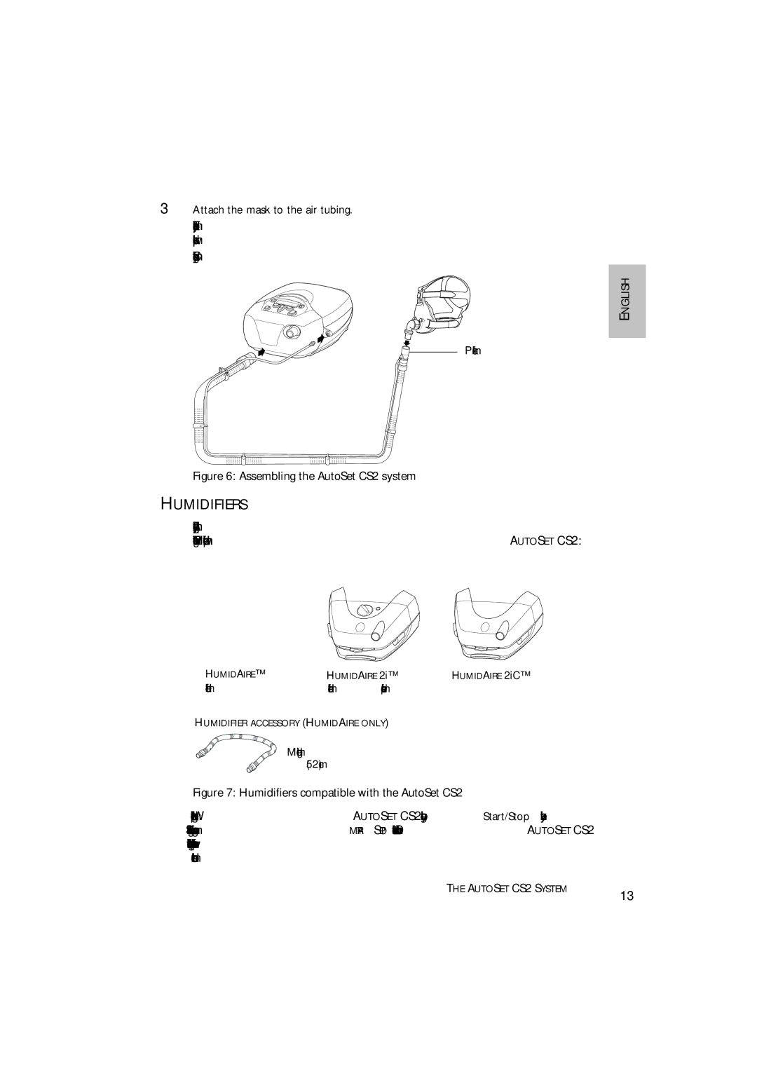 ResMed AutoSet CS 2 user manual Humidifiers, Attach the mask to the air tubing 