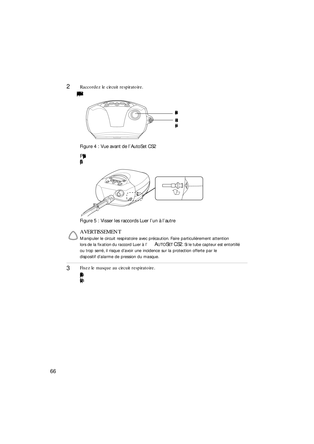 ResMed AutoSet CS 2 user manual Raccordez le circuit respiratoire 