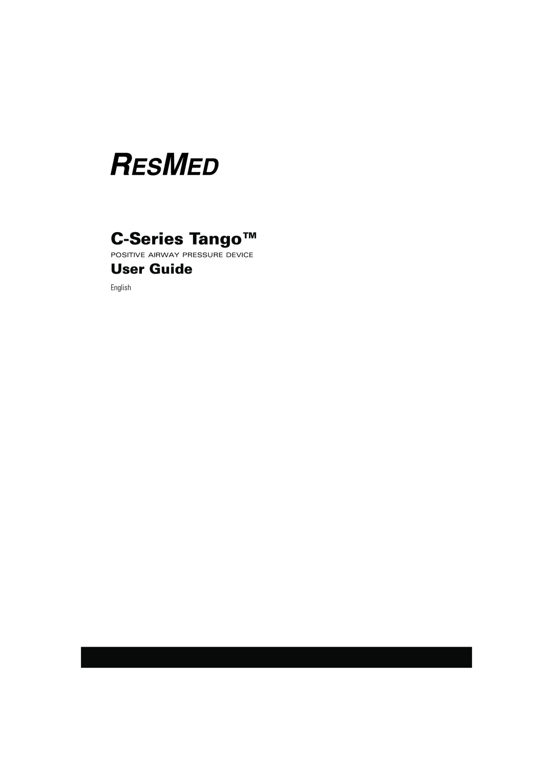 ResMed manual C-SeriesTango, User Guide 