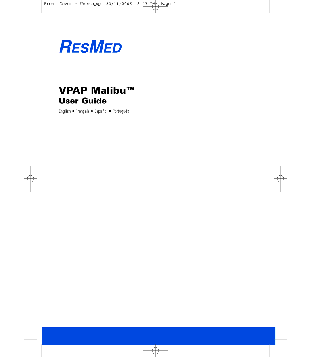 ResMed C16389 dimensions Vpap Malibu 