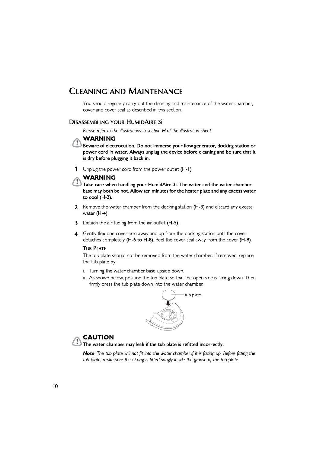 ResMed Humidifier user manual Cleaning And Maintenance 