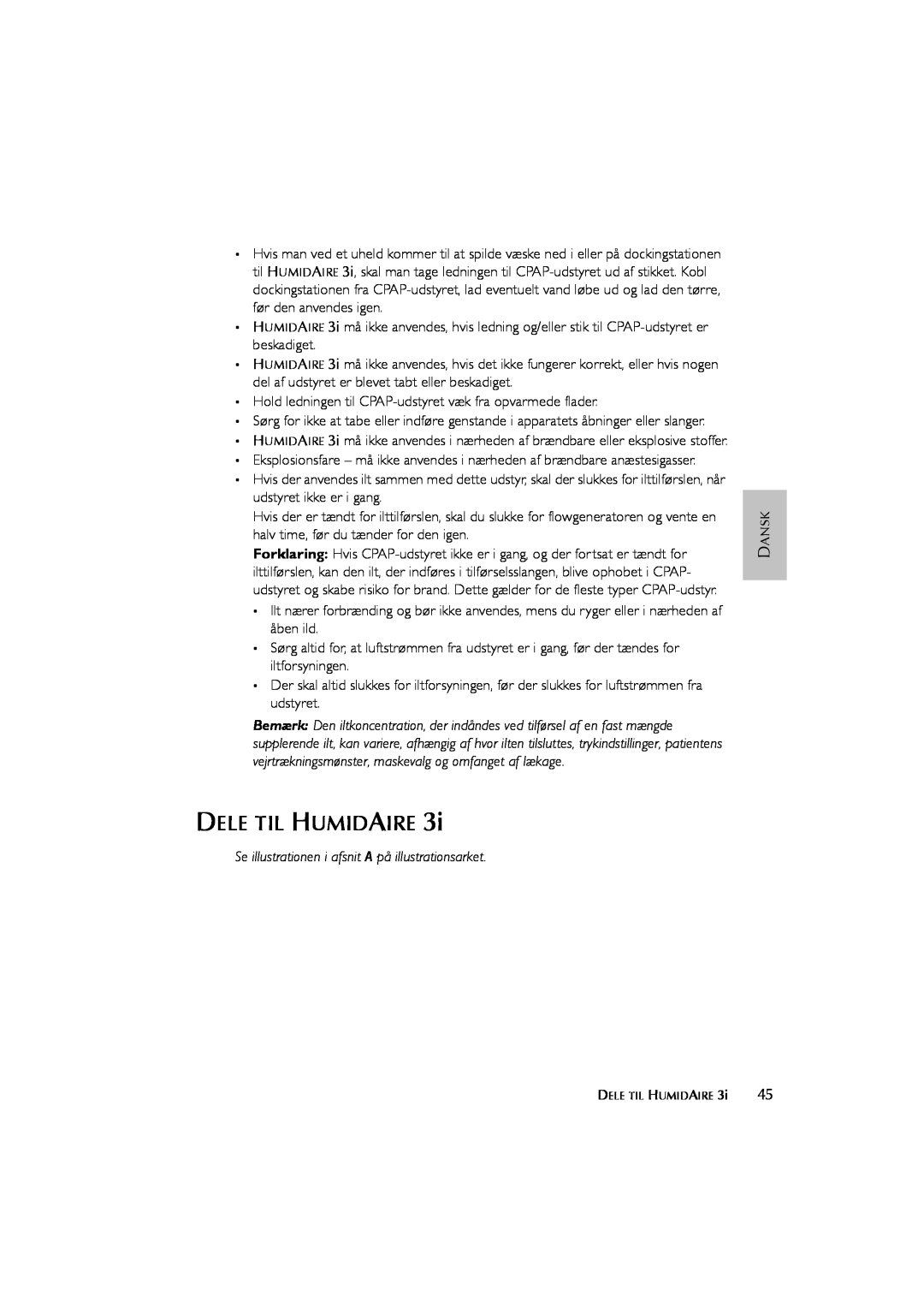 ResMed Humidifier user manual Dele Til Humidaire 