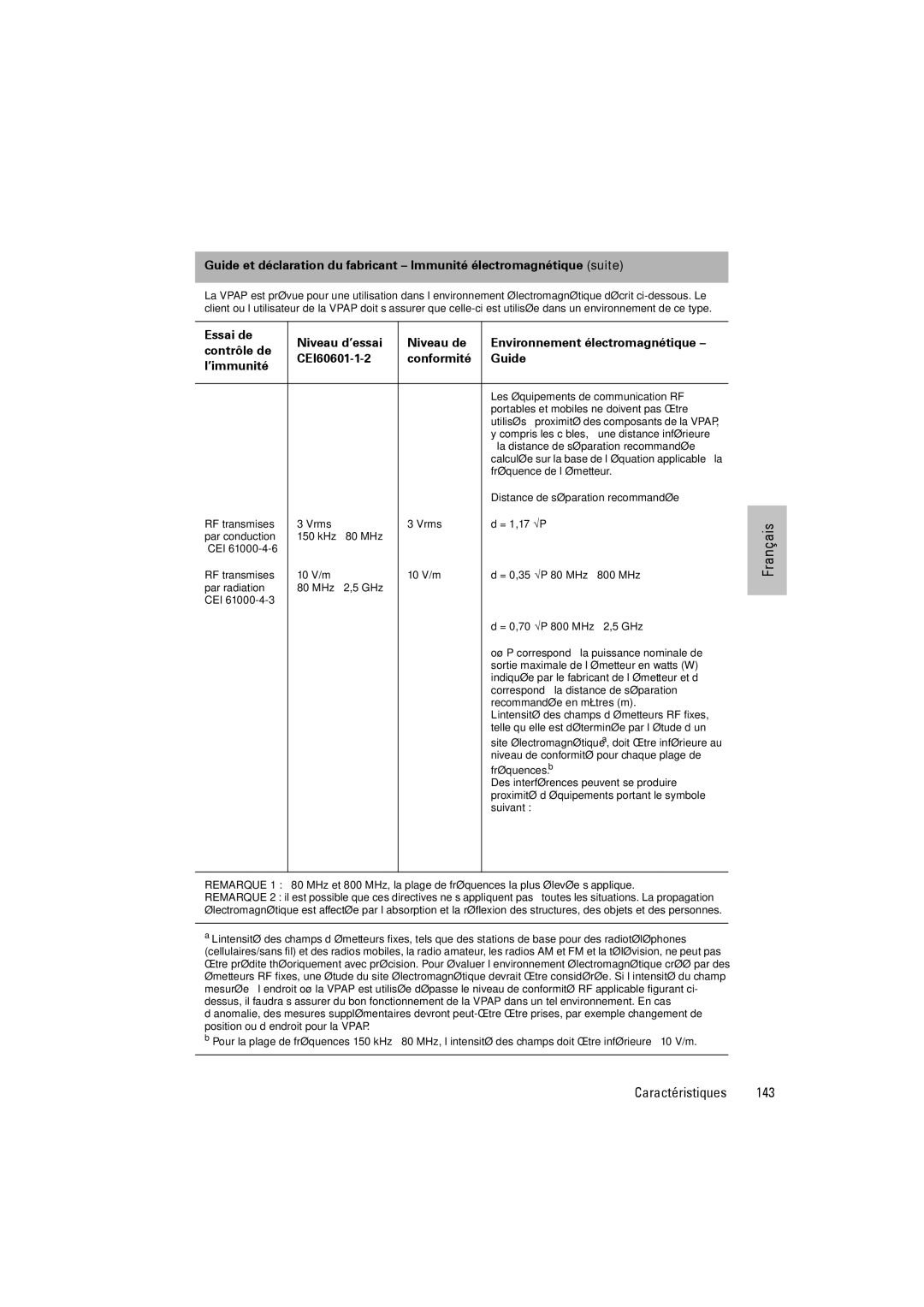 ResMed III & III ST user manual Les équipements de communication RF 