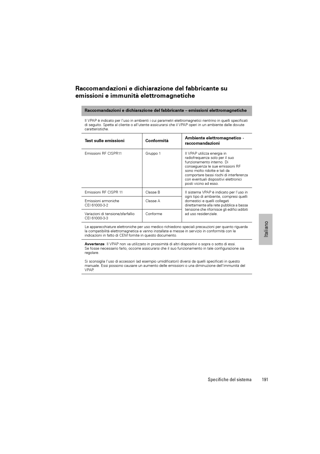 ResMed III & III ST user manual 191 