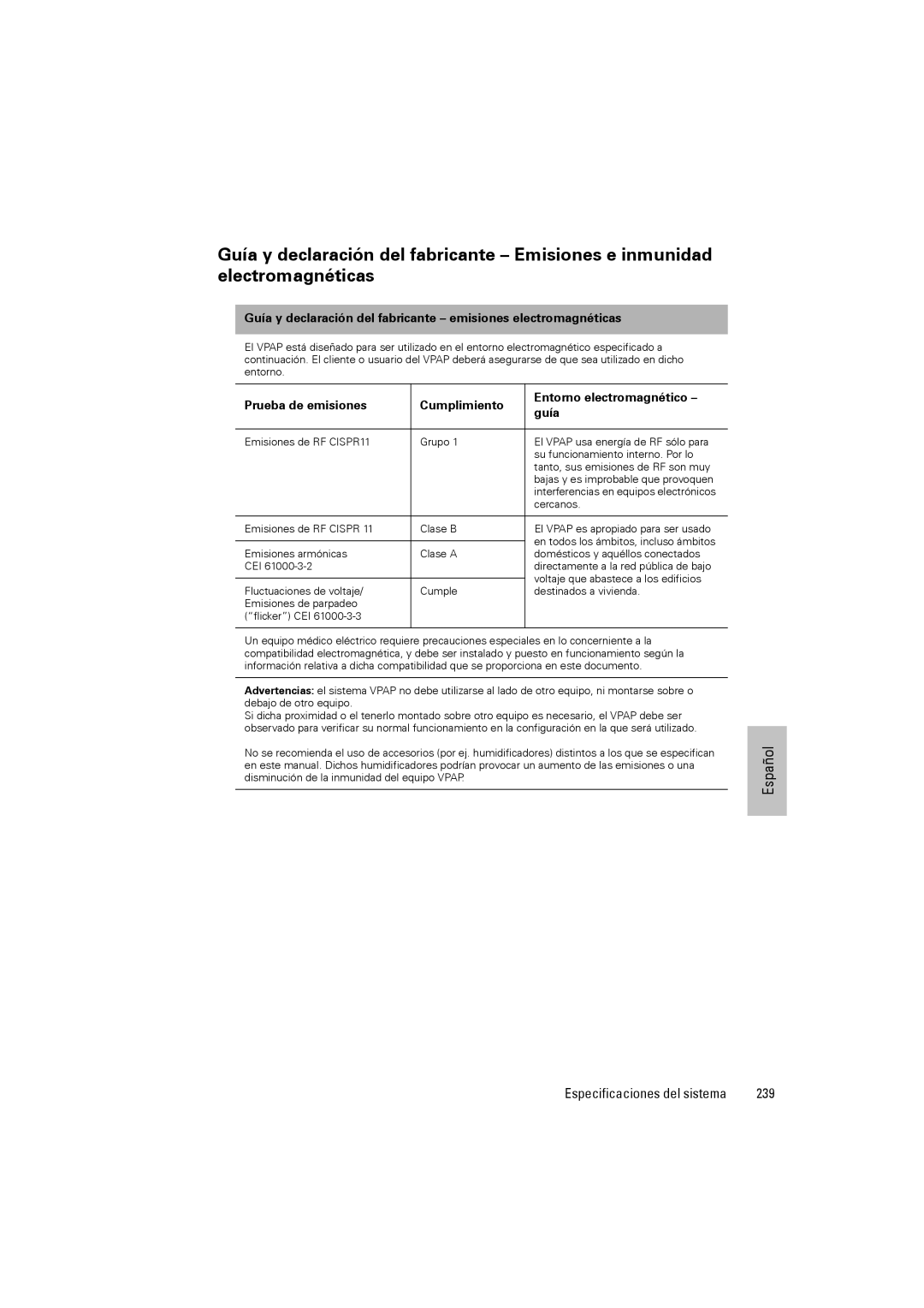 ResMed III & III ST user manual 239 