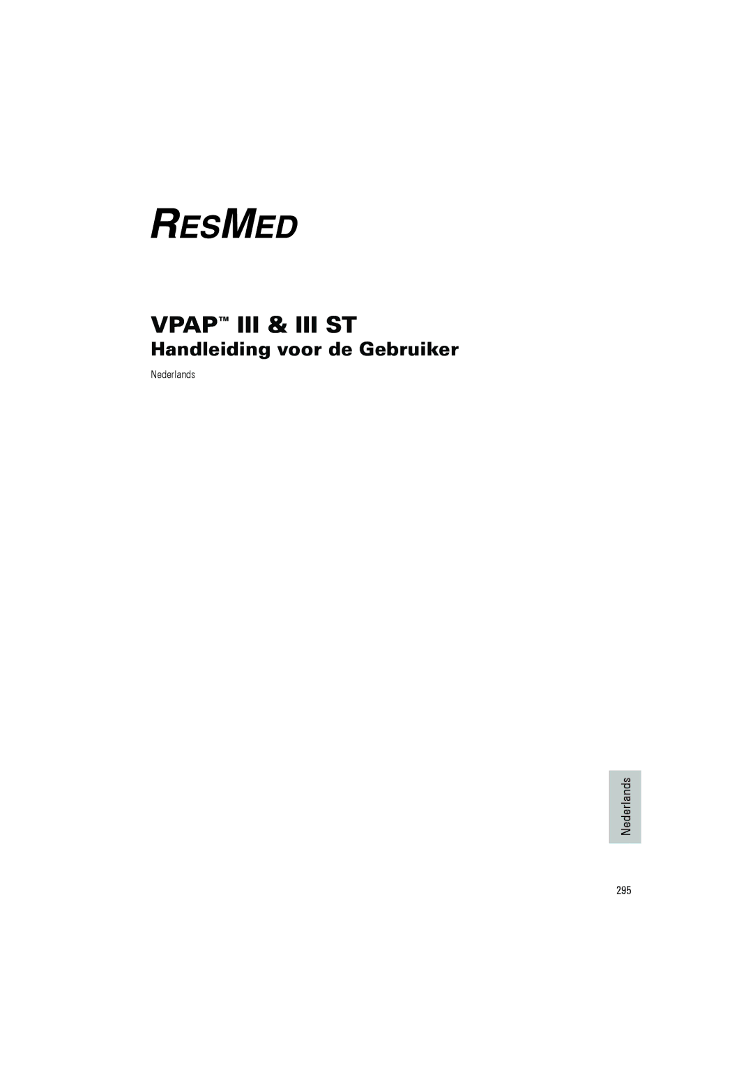 ResMed III & III ST user manual 295 