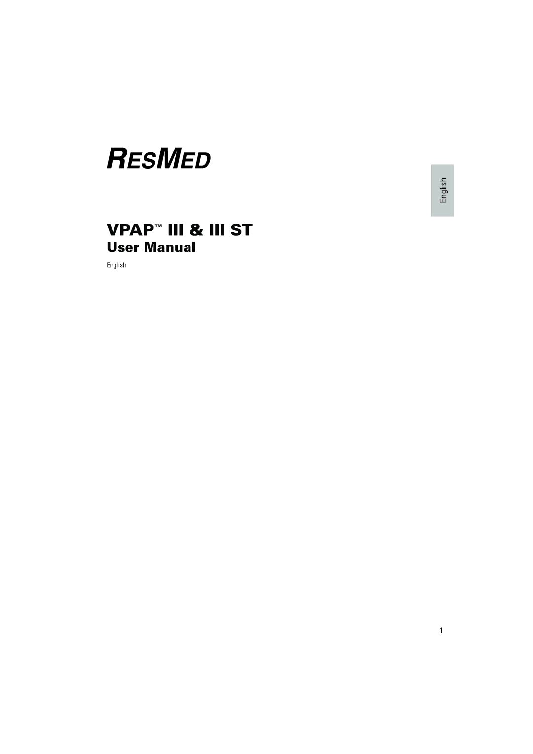 ResMed III & III ST user manual English 