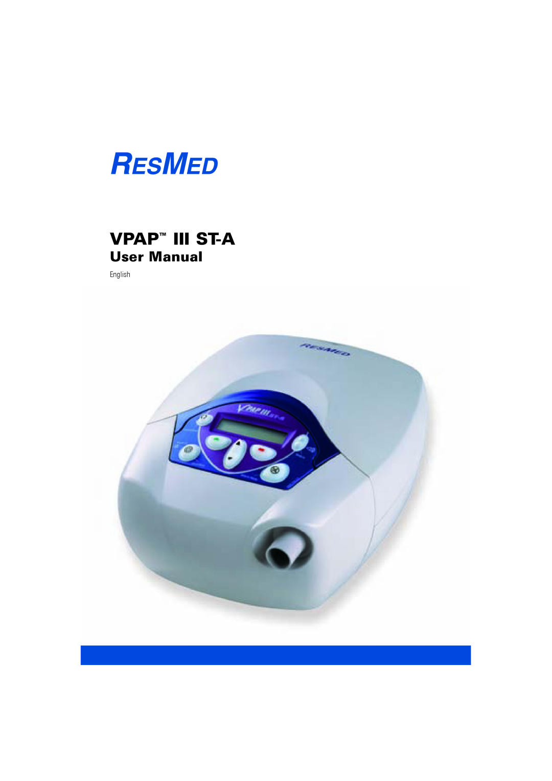 ResMed III ST-A user manual Vpap Iii St-A 