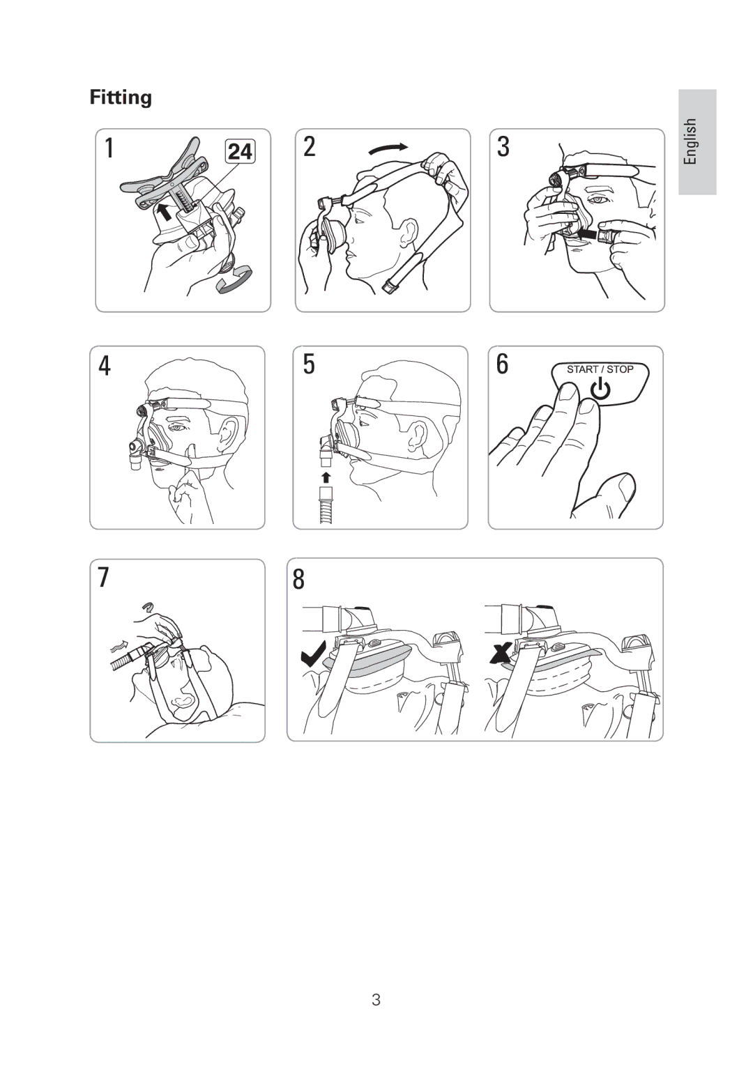 ResMed LT manual Fitting 