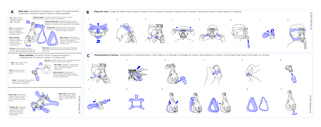 ResMed Mirage Quattro manual 2007, ResMed 
