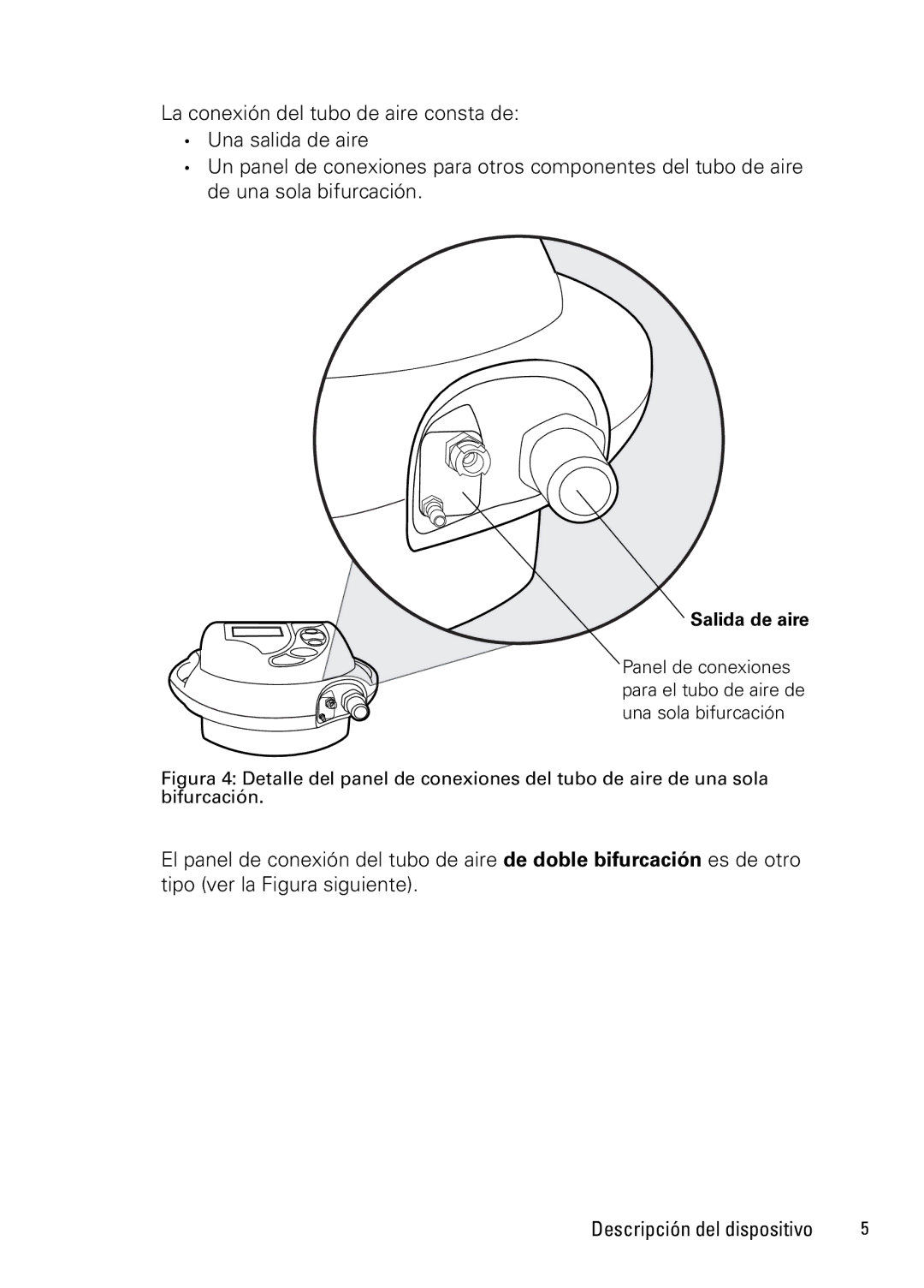 ResMed NOT014223-2 07 10 manual Salida de aire 