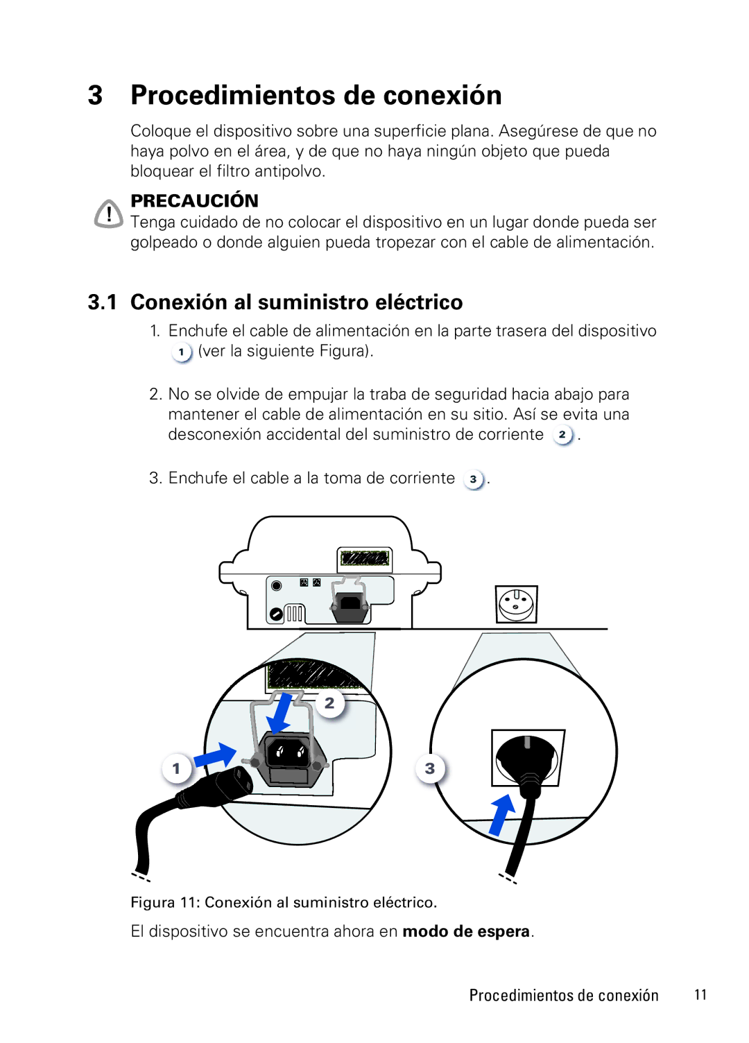 ResMed NOT014223-2 07 10 manual Procedimientos de conexión, Conexión al suministro eléctrico 