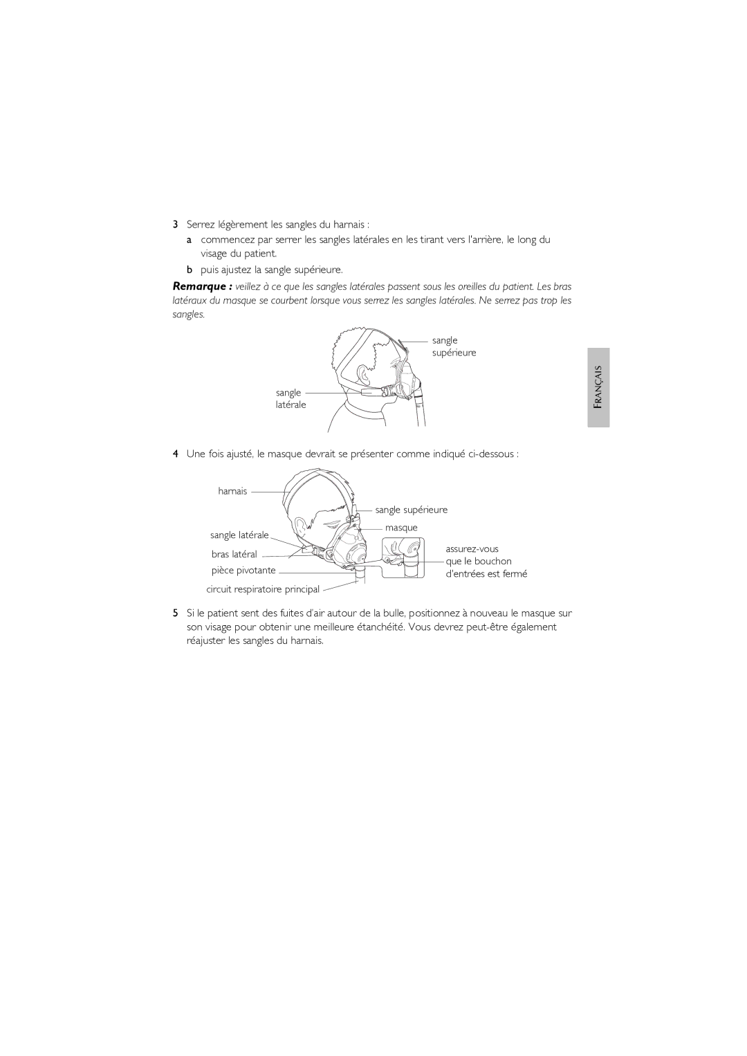 ResMed Oxygen Equipment manual Assurez-vous, Que le bouchon 