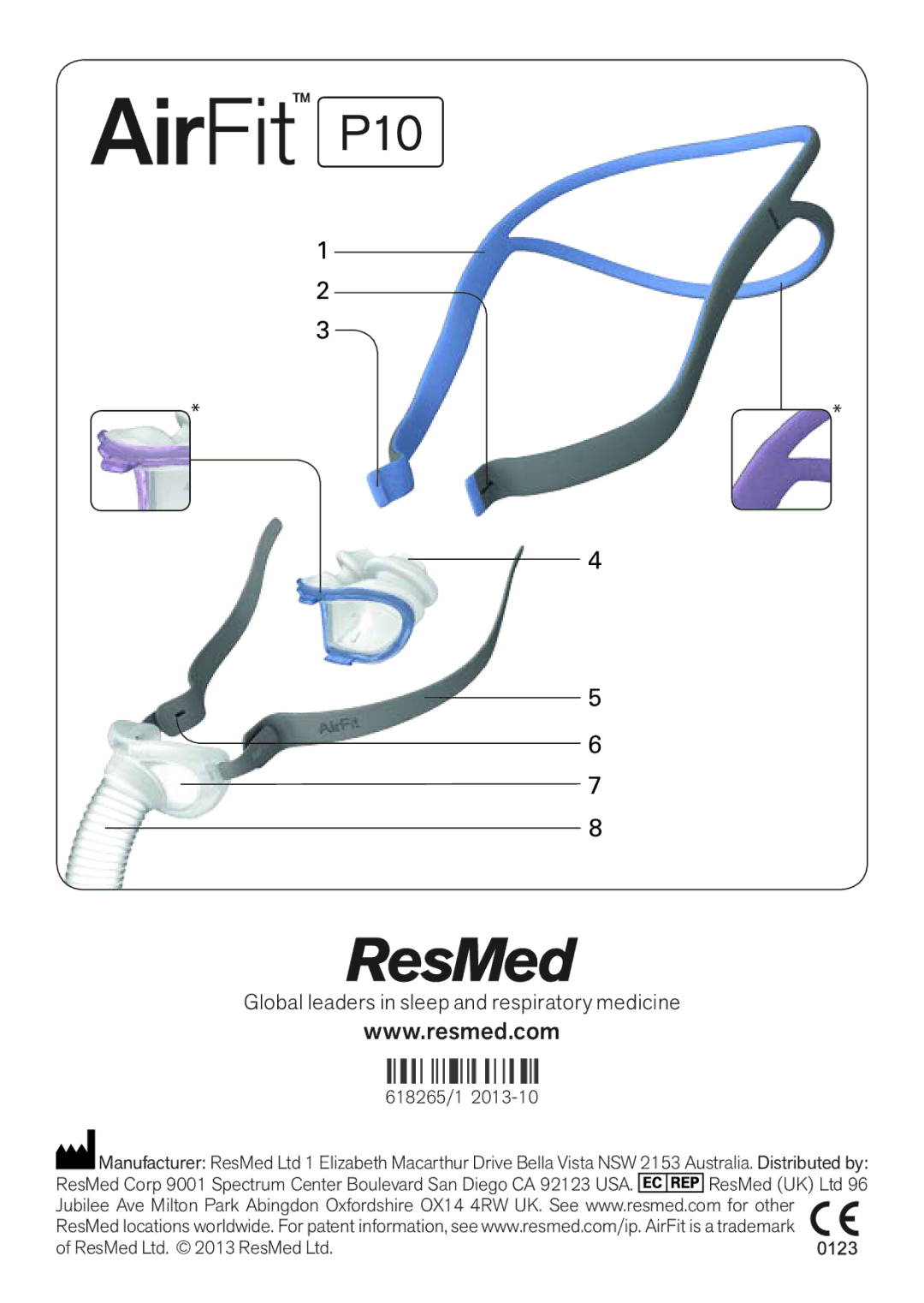 ResMed P10 manual Global leaders in sleep and respiratory medicine 