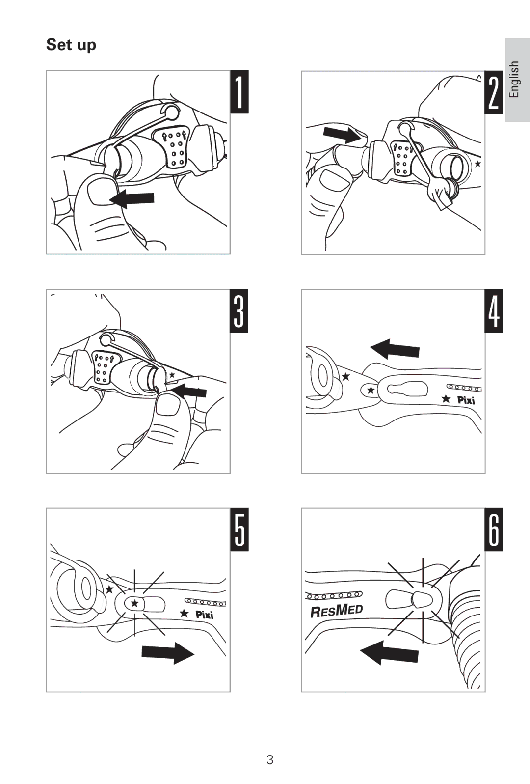 ResMed Pixi manual Set up 