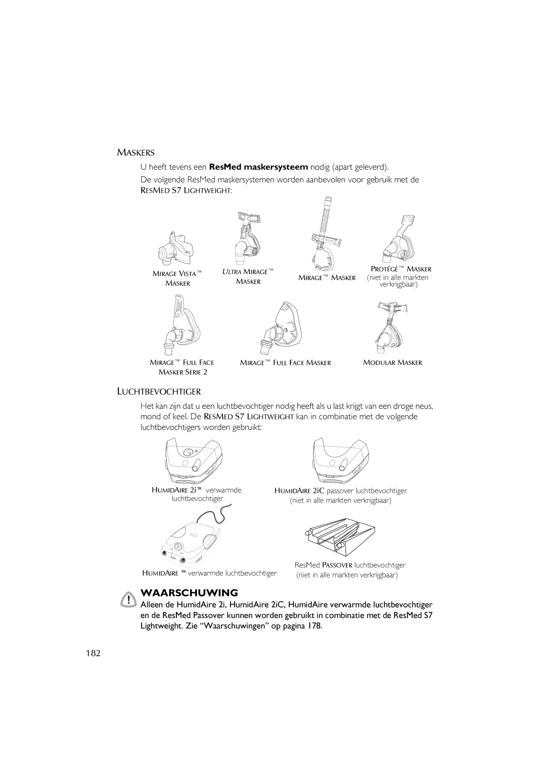 ResMed S7 user manual #$%% 182 