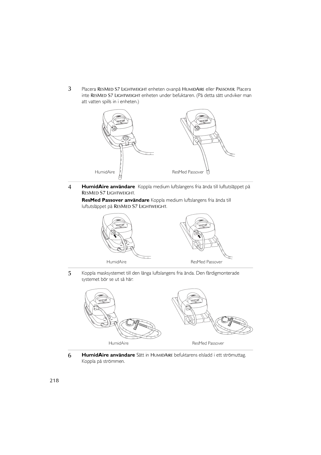 ResMed user manual Resmed S7 Lightweight, 218 