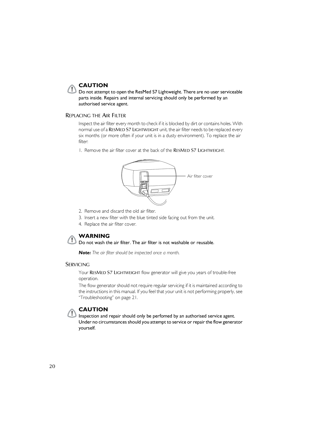 ResMed user manual ##RESMED S7 Lightweight 