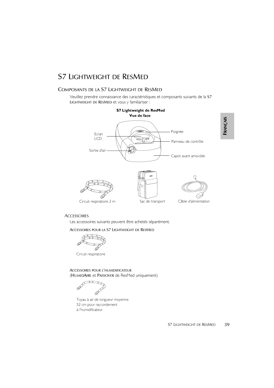 ResMed user manual S7 Lightweight DE Resmed, HUMIDAIREPASSOVER12 