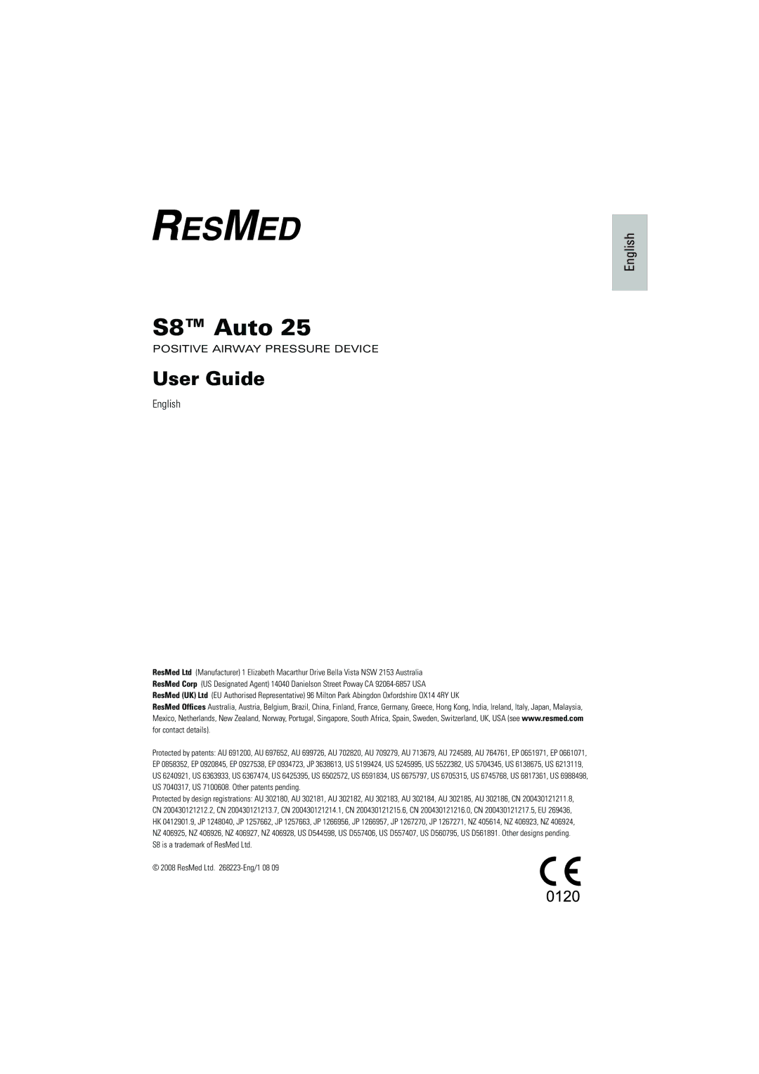 ResMed S8 Auto 25 manual 