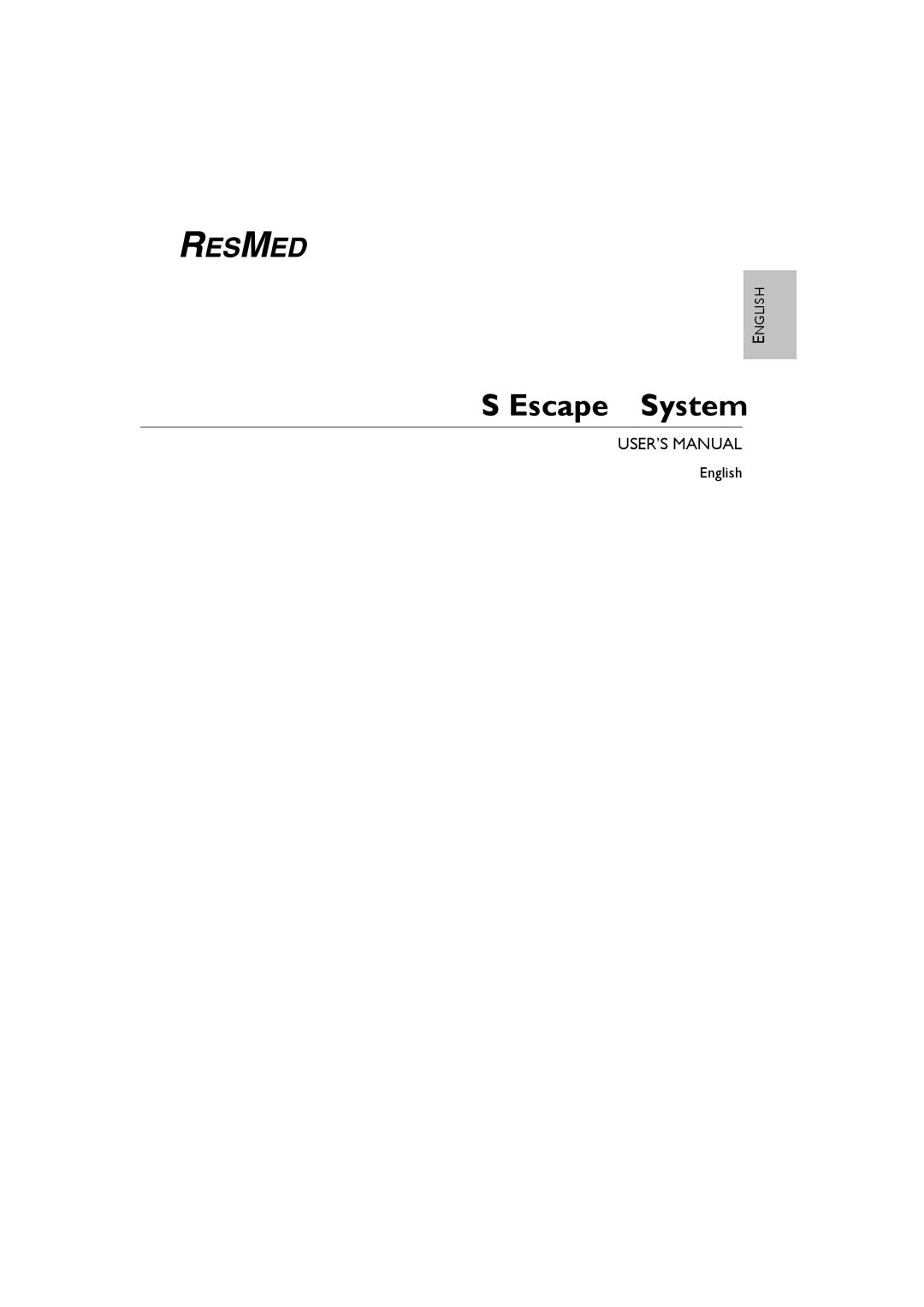 ResMed s8 user manual USER’S Manual 